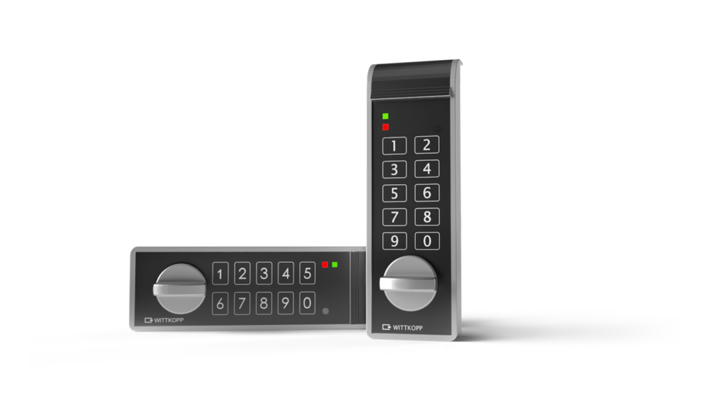 SmartCAM-Electronic locker lock with cam. Flexible operating modes for different user groups and applications. Configurable users and access rights.